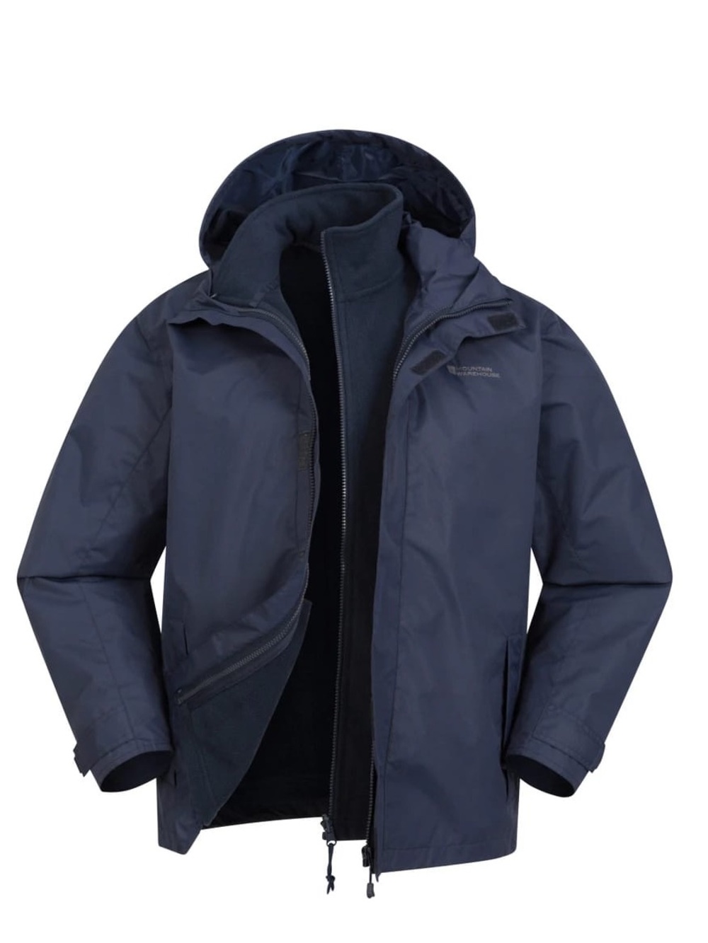 New Men’s Navy 3in1 Mountain Warehouse “Fell” Jacket • Large • NWOT